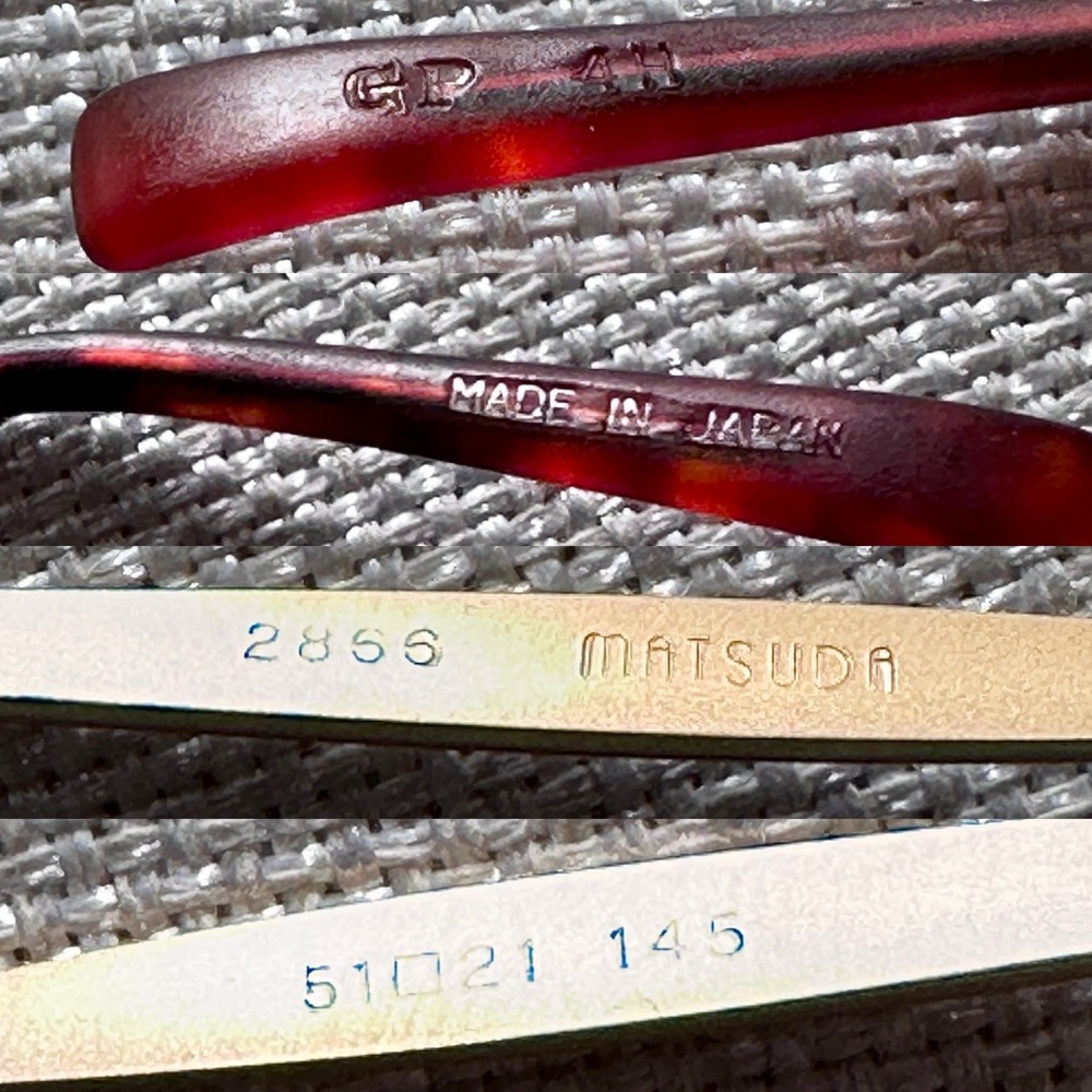 Matsuda Nicole M2866 Geometric Titanium 23K Gold Plated Eyeglass Frames - Picture 14 of 15